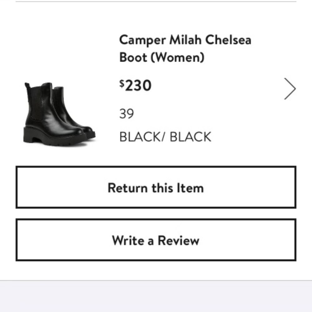 Camper Milah Chelsea Boot Black size 39